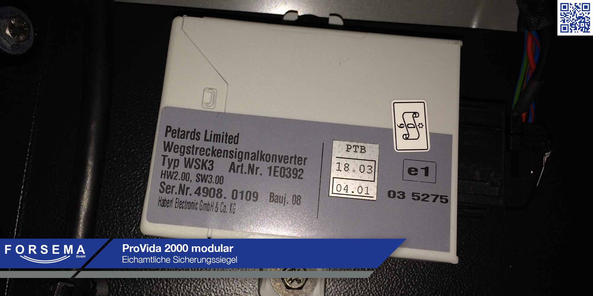 Siegel am Wegstreckensignalkonverter