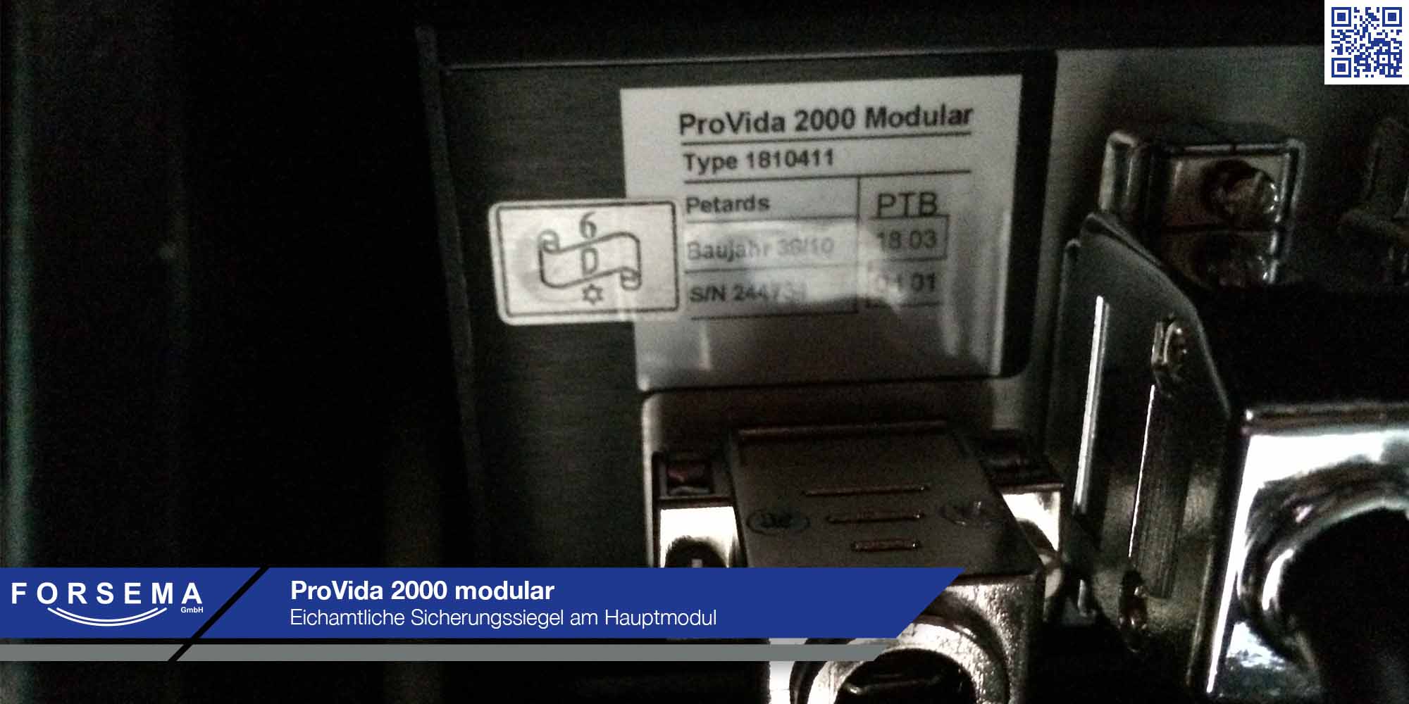 Sicherungssiegel am Hauptmodul