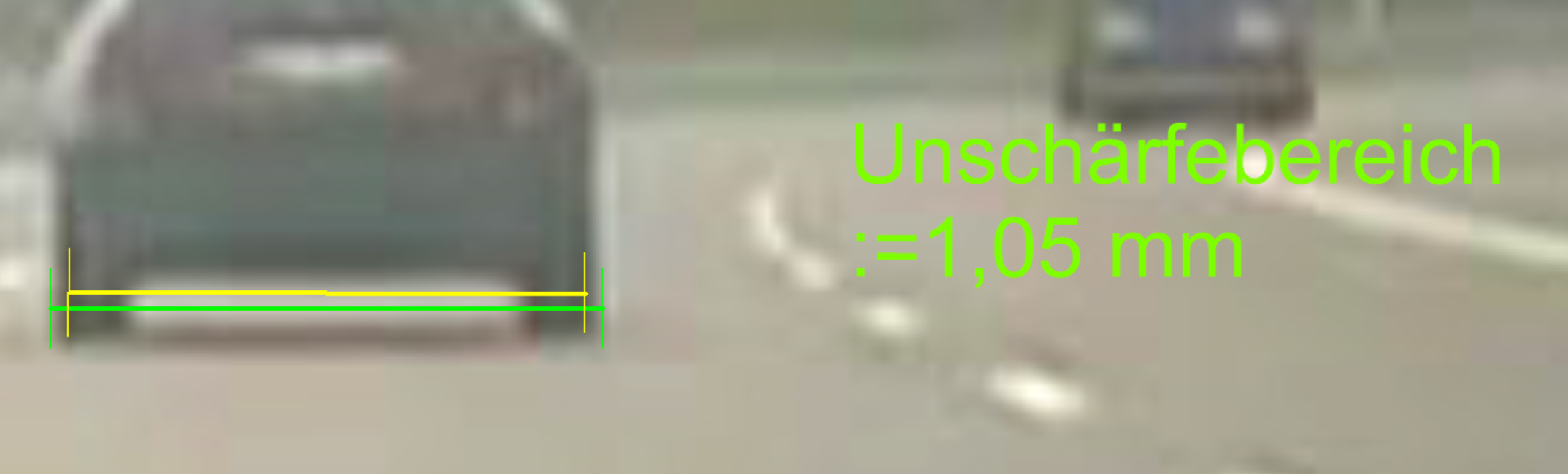 ForSeMa GmbH - Vermessung der Abbildungsunschärfen am Anfang der Videosequenz