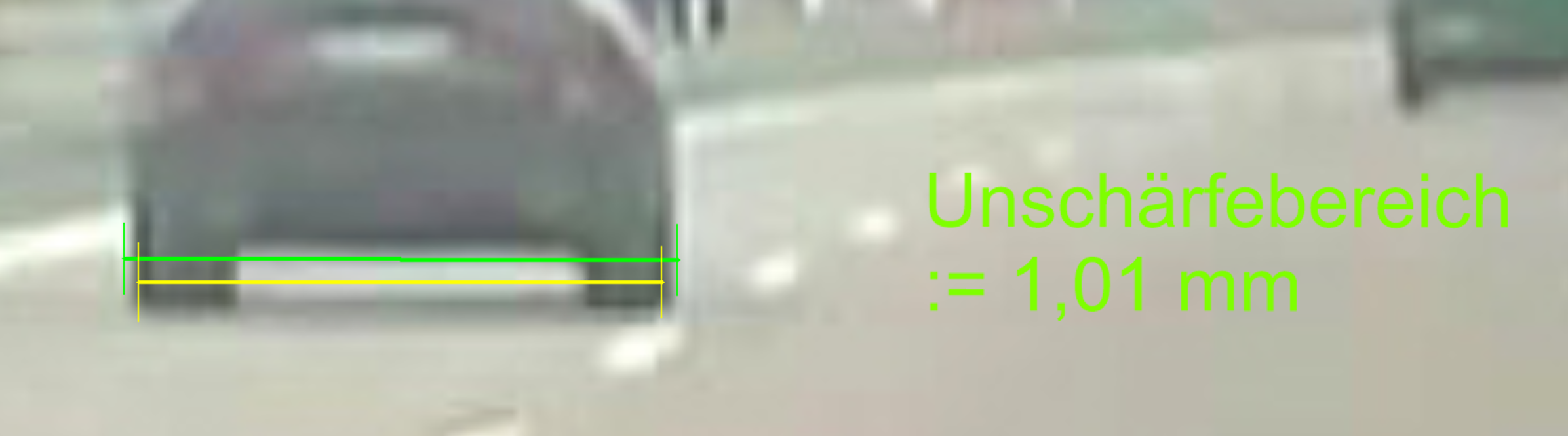 ForSeMa GmbH - Vermessung der Abbildungsunschärfen am Ende der Videosequenz