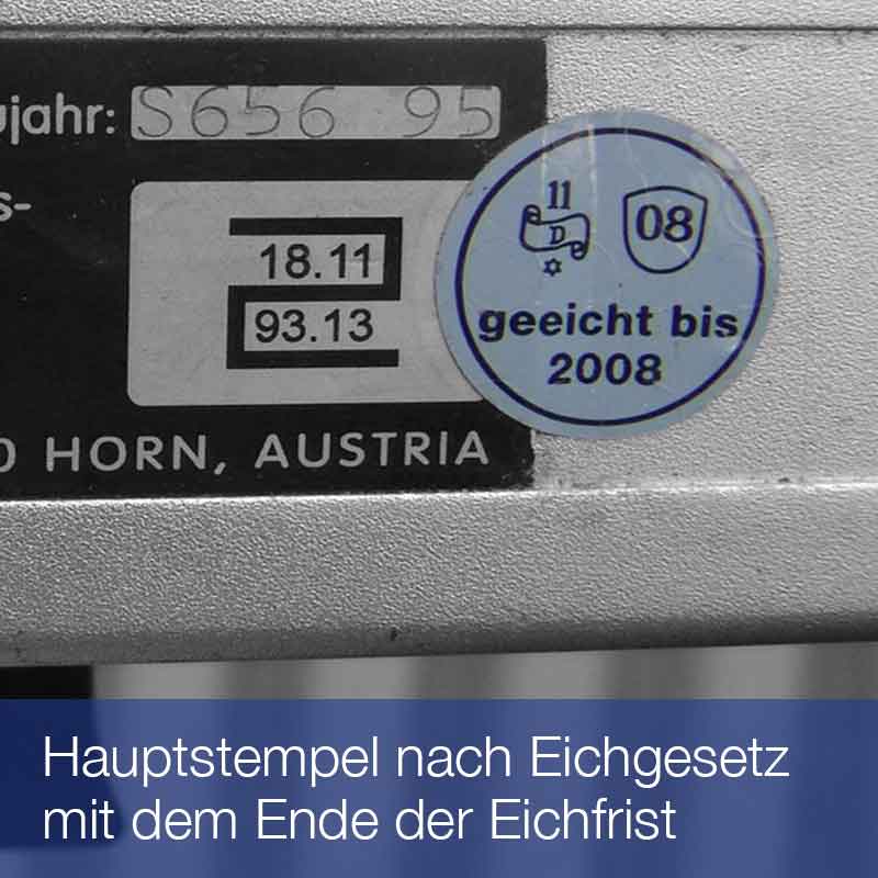 Hauptstempel nach Messgesetz
